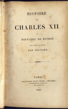 VOLTAIRE**HISTOIRE DE CHARLES XII + HISTOIRE DE RUSSIE*DIDOT - 2
