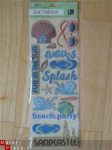 K&Company adhesive chipboard sea glass beach