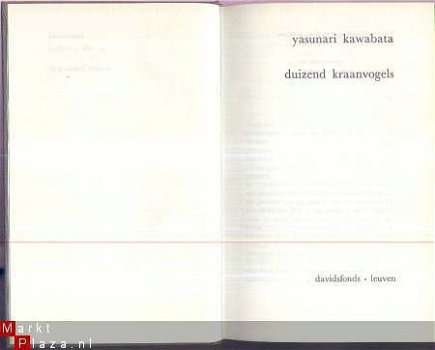 YASUNARI KAWABATA**DUIZEND KRAANVOGELS*HARDCOVER DAVIDSFONDS - 2