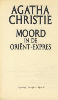 AGATHA CHRISTIE*MOORD IN DE ORIENT EXPRES*LUITINGH-SIJTHOFF. - 3