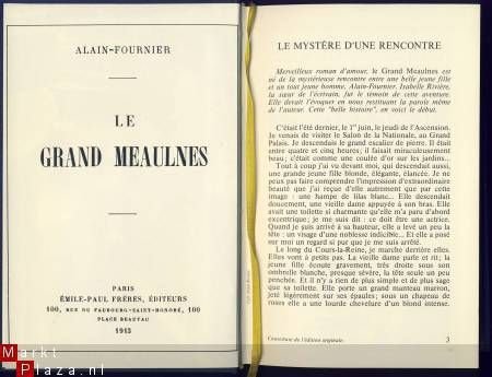 ALAIN-FOURNIER**LE GRAND MEAULNES**RELIURE EN LIN*FRANCE-LOI - 2