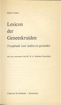 MELLIE UYLDERT **LEXICON DER GENEESKRUIDEN**DE DRIEHOEK - 2