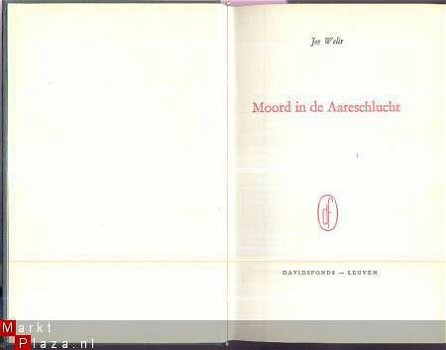 JOS WELIS**MOORD IN DE AARESCHLUCHT**HARDCOVER DAVIDSFONDS - 1