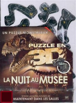Night at the Museum 3D-t-Rex dinosaurus puzzel - 2