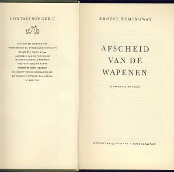 ERNEST HEMINGWAY**AFSCHEID VAN DE WAPENEN**TEXTUUR LINNEN - 4