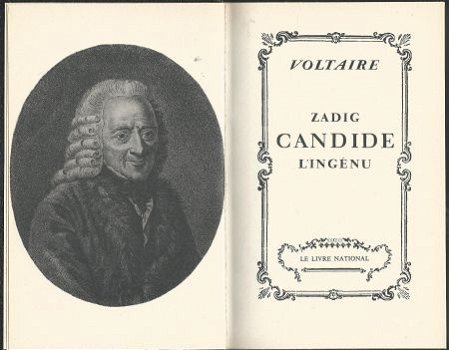 VOLTAIRE**ZADIG + CANDIDE + L'INGENU ***LE LIVRE NATIONAL** - 3