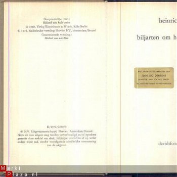 HEINRICH BÖLL**BILJARTEN OM HALFTIEN**HARDCOVER DAVIDSFONDS - 3