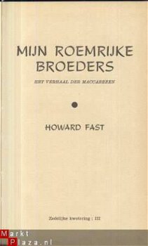 HOWARD FAST**MIJN ROEMRIJKE BROEDERS**VERHAAL DER MACCABEEEN - 2