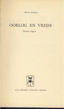 LEO N. TOLSTOÏ**OORLOG EN VREDE**BLAUWE SKYVERTEX REINAERT - 2