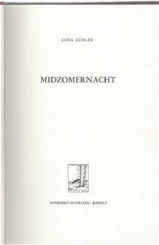 SVEN STOLPE**MIDZOMERNACHT**HARDCOVER HEIDELAND HASSELT - 2