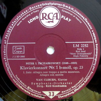 LP - Tchaikovsky - Van Cliburn - 2