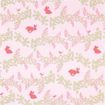 SALE NIEUW vel scrappapier Baby Girl 21 Baby Bunnies van DCWV - 1