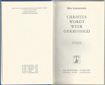 NIKO KAZANTZAKIS**CHRISTUS WORDT WEER GEKRUISIGD**DE FONTEIN - 2