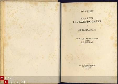 SIGRID UNDSET**LAVRANSDOCHTER*A*TRILOGIE:1.BRUIDSKRANS.2.3. - 2