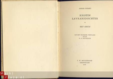 SIGRID UNDSET**LAVRANSDOCHTER*A*TRILOGIE:1.BRUIDSKRANS.2.3. - 8