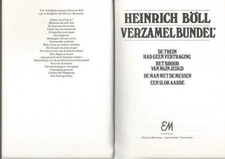 HEINRICH BÖLL**1.SLOK AARDE2.BROOD JEUGD3.VERTRAGING.4.MESSE - 5