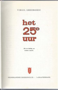 VIRGIL GHEORGHIU**HET 25STE UUR**NBC BRUINE LINNEN BOEK-BAND - 2