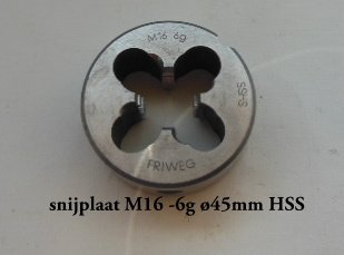 Snijplaat M 1 - 6