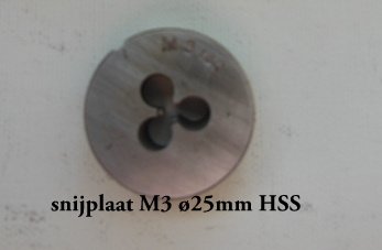 Snijplaat M 1,7 - 5