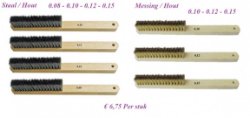 = Staal / Messing draadborstel = 4 rijen =33835