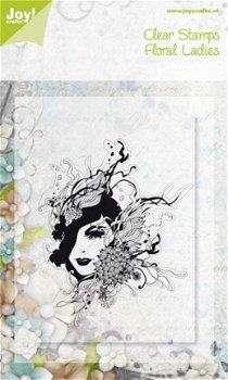 SALE NIEUW GROTE clear stempel Floral Ladies NR 1 van Joy! Crafts Noor Design. - 1