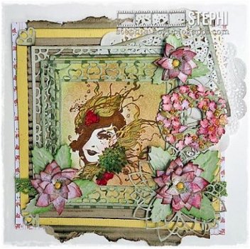 SALE NIEUW GROTE clear stempel Floral Ladies NR 1 van Joy! Crafts Noor Design. - 2