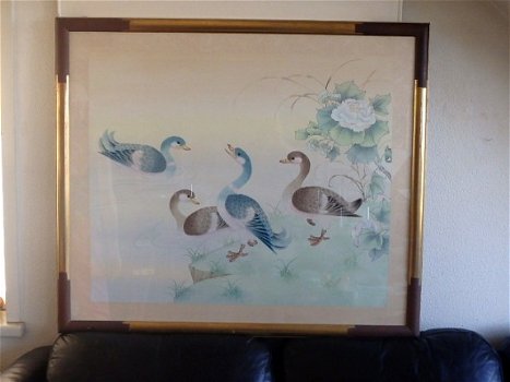 Chinese eenden - super ingelijst 95x110 - 1