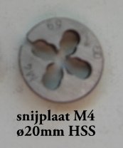 Snijplaat M 2,6 - 7