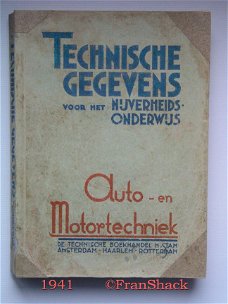 [1941] Technische Gegevens, Auto- en Motortechniek, van Ree, Stam