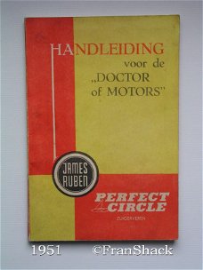 [1951] Handleiding voor de "Doctor of Motors", Ruben, Perfect Circle Corp.