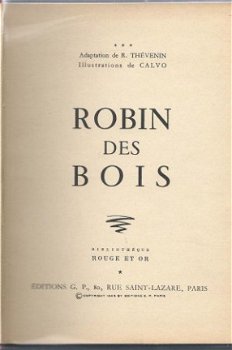 ROBIN DES BOIS**ADAPTATION DE R. THEVENIN**ILL. CALVO**HARD - 2