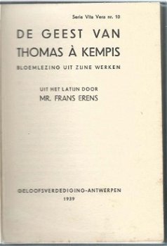 MR.FRANS ERENS**DE GEEST VAN THOMAS A KEMPIS**GELOOFSVERDEDI - 1