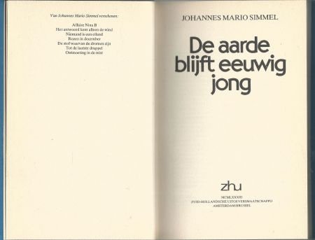 JOHANNES MARIO SIMMEL**DE AARDE BLIJFT EEUWIG JONG*HARDCOVER - 6