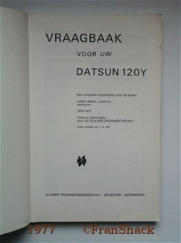 [1977] Vraagbaak Datsun 120Y, 1974-1977, Olyslager, Kluwer - 2