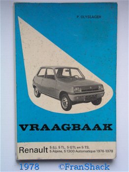 [1978] Vraagbaak RENAULT 5, 1976-1978, Olyslager, Kluwer - 1