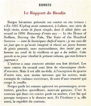 JORGE LUIS BORGES**LE RAPPORT BRODIE**FRANCOISE MARIE BOSSET - 2