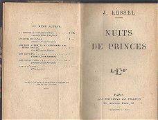 J. KESSEL**NUITS DE PRINCES**HARDCOVER **EDITIONS DE FRANCE*