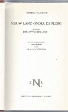 MICHAIL SJOLOCHOW**NIEUW LAND ONDER DE PLOEG**PANTHEON