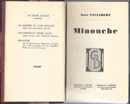 OMER ENGLEBERT**MINOUCHE**RELIURE LIBRAIRIE VALOIS+ED. LABOR - 1