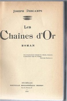 JOSEPH DESCAMPS**LES CHAINES D' OR**NOUVELLE BIBLIOTHEQUE** - 1