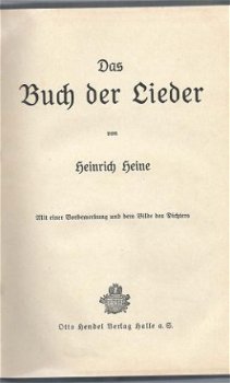 HEINRICH HEINE**DAS BUCH DER LIEDER**OTTO HENDEL VERLAG HALL - 3