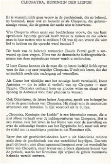 CLAUDE FERVAL**CLEOPATRA* KONINGIN DER LIEFDE*LEKTURAMA*