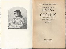 REINHOLD STEIG**CORRESPANDANCE DE BETTINA ET DE GOETHE**NRF