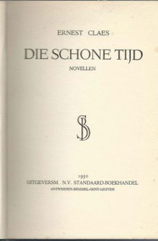 ERNEST CLAES**DIE SCHONE TIJD**NOVELLEN**HARDCOVER STANDAARD - 2