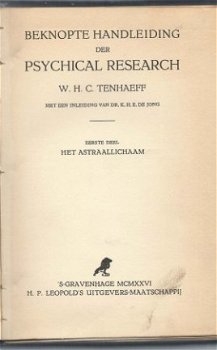 W.H.C. TENHAEFF**BEKNOPTE HANDLEIDING DER PSYCHICAL RESEARCH - 1
