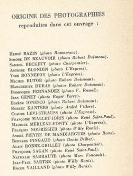 BERNARD PINGAUD**ECRIVAINS D' AUJOURD' HUI**1940-1960**HARDC - 4