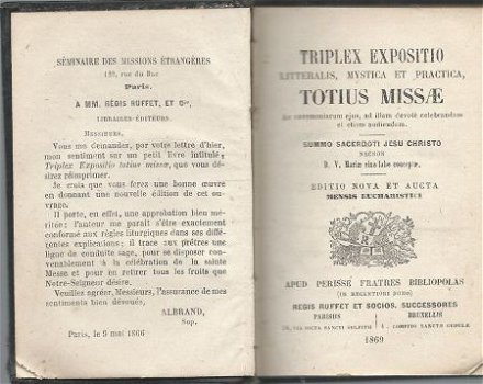 TRIPLEX EXPOSITIO LITERALIS,MYSTICA+PRACTICA**TOTIUS MISSAE* - 3