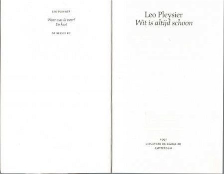 LEO PLEYSIER**WIT IS ALTIJD SCHOON**DE BEZIGE BIJ*SOFTCOVER* - 3