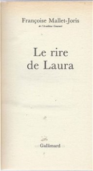 FRANCOISE MALLET-JORIS**LE RIRE DE LAURA.**GALLIMARD FOLIO - 3