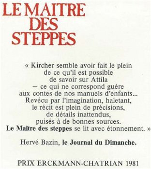 DANIEL KIRCHER**LE MAITRE DES STEPPES**RELIURE TEXTURE ROUGE - 2